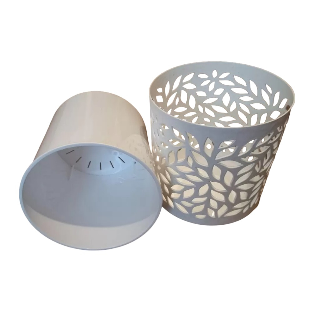 Кашпо BMC Leaves Белый-Белый, диаметр 16 см, высота 17 см, объем 2.5 л