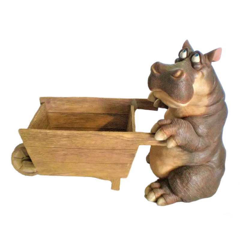 Кашпо Бегемот с корзиной CG-23944