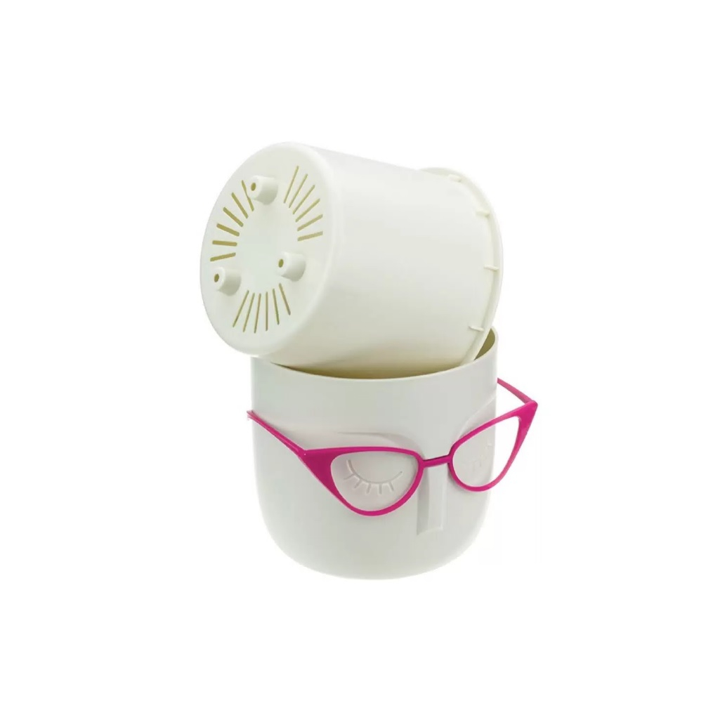 Кашпо Idea Мари со вставкой, белый ротанг, пластик, диаметр 115 мм, объем 0. 65 л