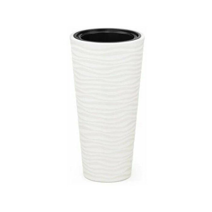 Кашпо напольное Оазис, с внутренним горшком, белое 25 л