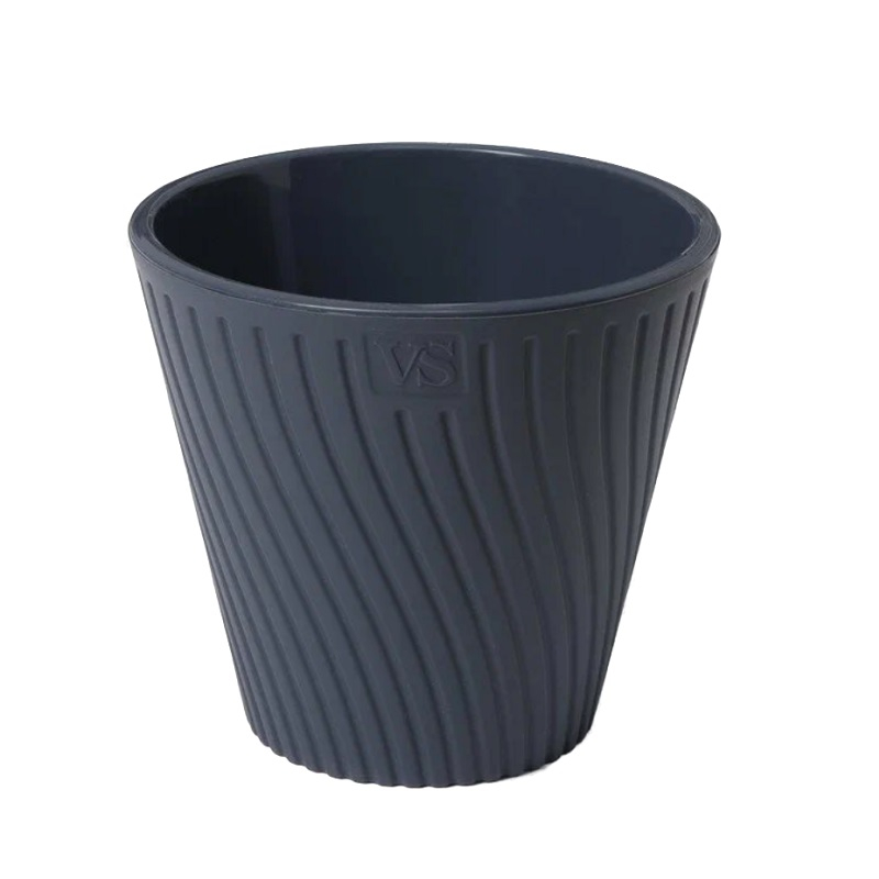 Горшок с дренажной системой Луи VipSet, антрацит, 1,2 л