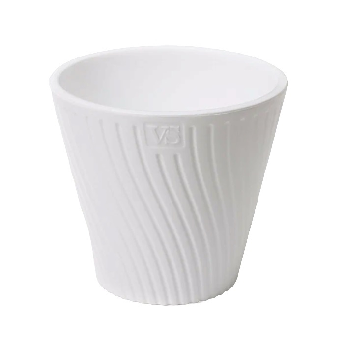 Горшок с дренажной системой Луи VipSet, белый, 1,2 л