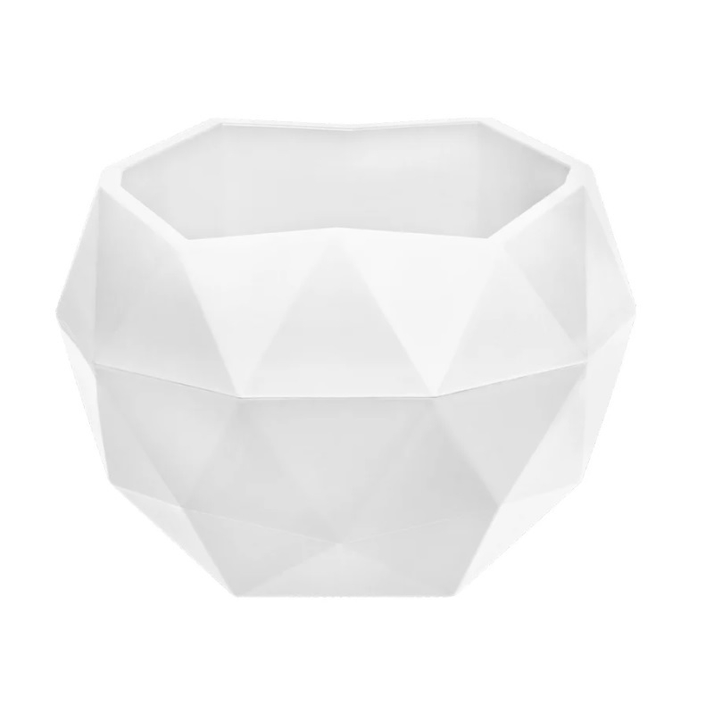 Кашпо Топаз белый d=12,3 см h=10 см 0,5 л.