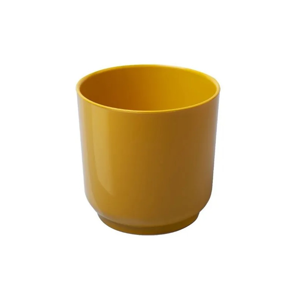 Горшок для цветов Liveingreen Дельта Д13-34 с вкладкой, пластик, медовый, 13х13.5 см, 1.5 л