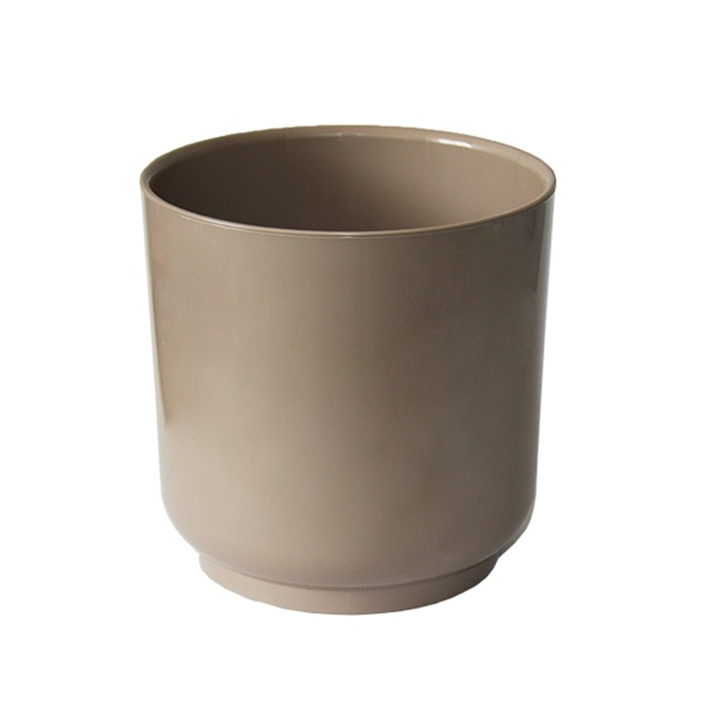 Горшок для цветов Liveingreen Дельта Д13-90 с вкладкой, пластик, фраппе, 13х13.5 см, 1.5 л