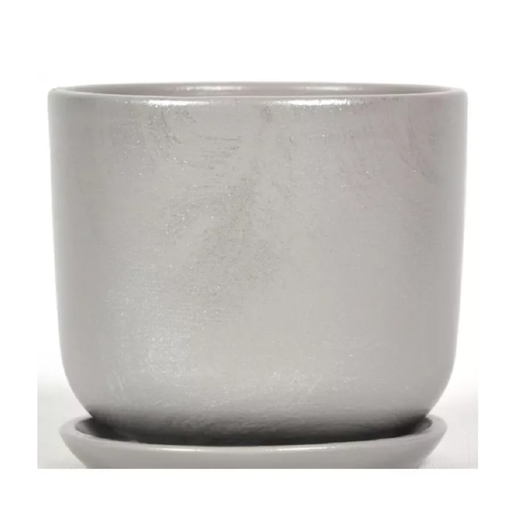 Горшок Орион №4 Цилиндр, керамический, серый d-18 см, h-16 см v-3 л