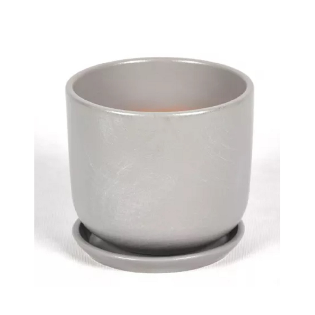 Горшок Орион №4 Цилиндр, керамический, серый d-18 см, h-16 см v-3 л