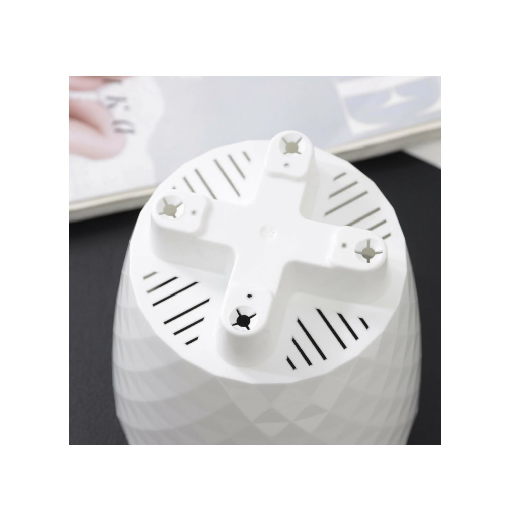 Горшок для цветов с прикорневым поливом Plast Avenue Румба, пластик белый, диаметр 14 см, высота 14.5 см, объем 1.5 л