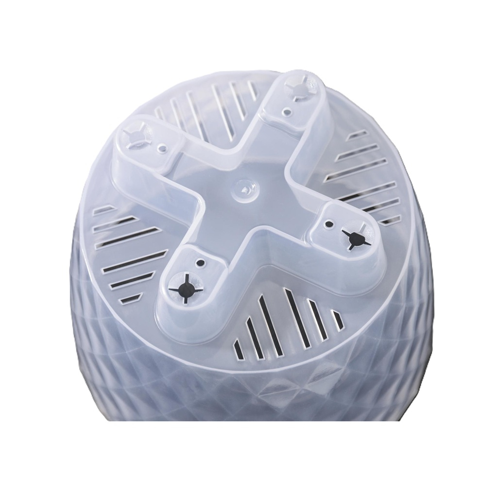 Горшок для цветов Румба с прикорневым поливом, пластик, прозрачный, 14х14.5 см, 1.5 л