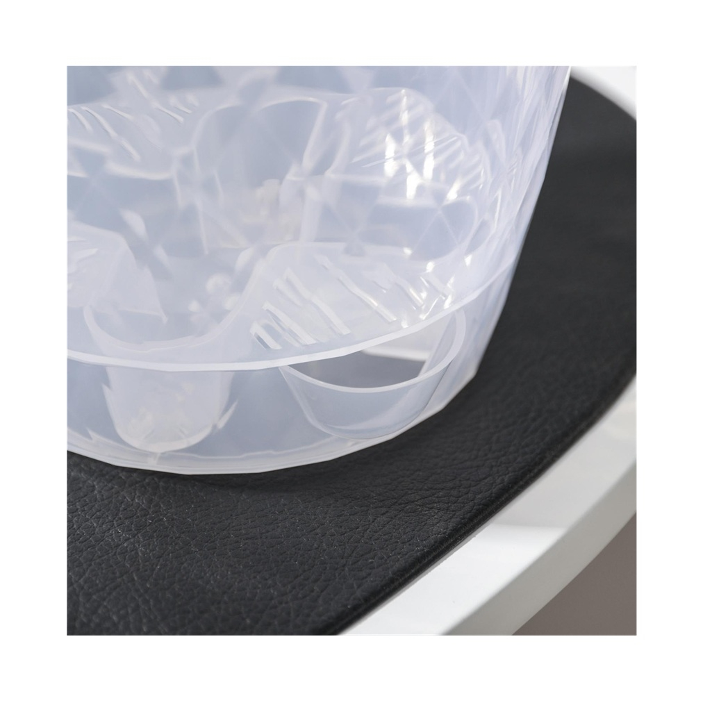 Горшок для цветов Румба с прикорневым поливом, пластик, прозрачный, 14х14.5 см, 1.5 л