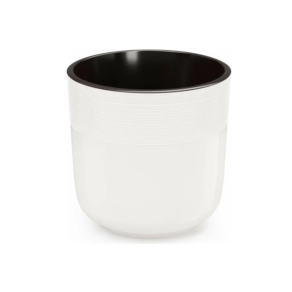 Горшок цветочный Альтернатива Линель двойной, пластик, белый, 6 л