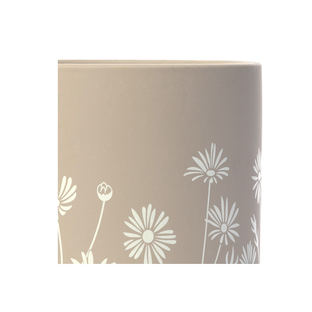 Горшок для цветов Альтернатива Дане, керамика, бежевый, 12.5х13.5 см, 1.3 л