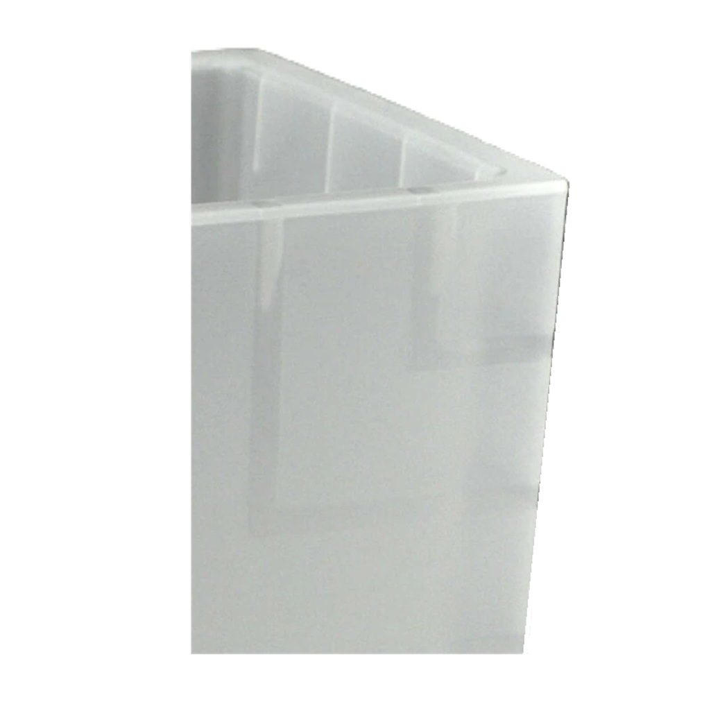 Горшок для цветов Квадро с вкладкой, пластик, прозрачный, 16х16 см, 3.3 л