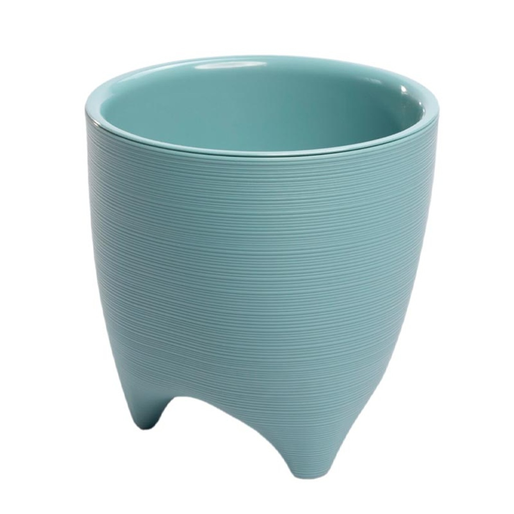 Горшок для цветов Ливингрин Де Коста с вкладкой, пластик, тиффани, 16х16 см, 2.25 л