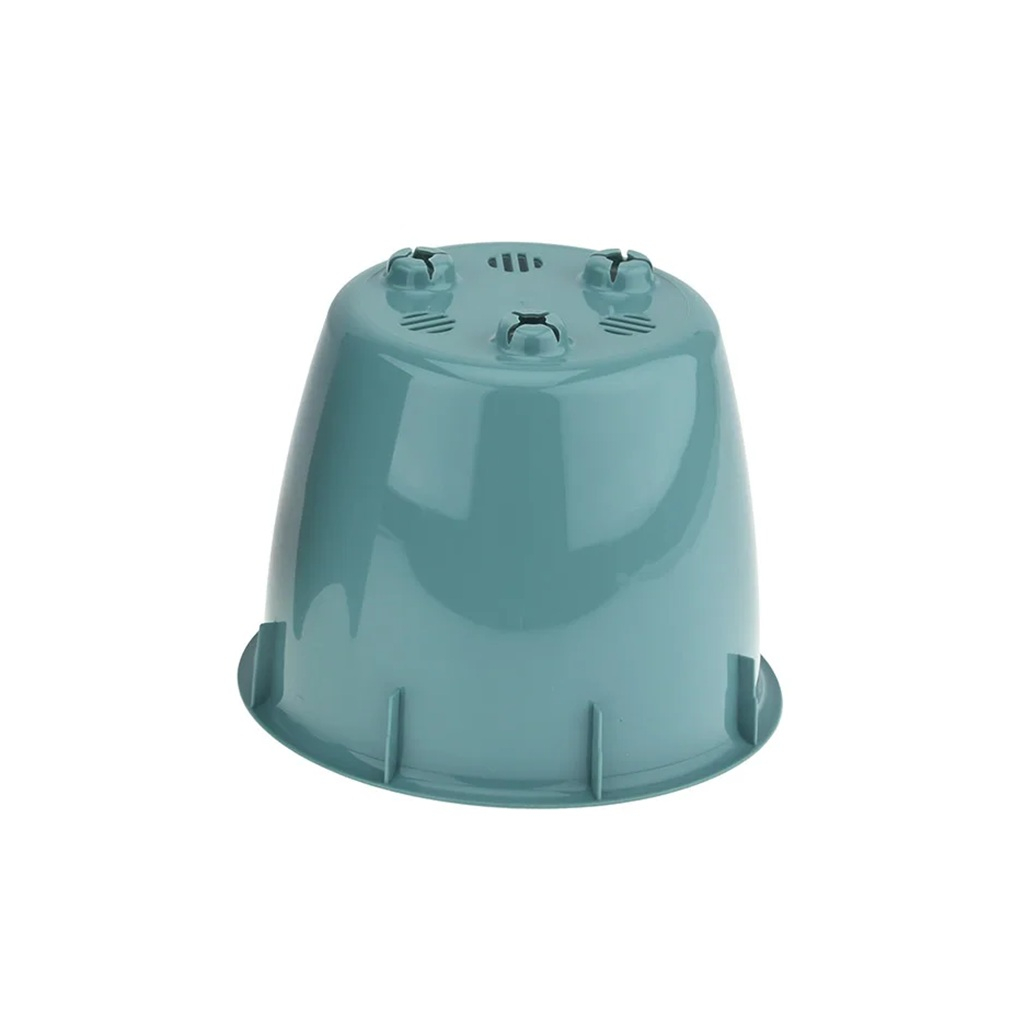 Горшок для цветов Ливингрин Де Коста с вкладкой, пластик, тиффани, 16х16 см, 2.25 л