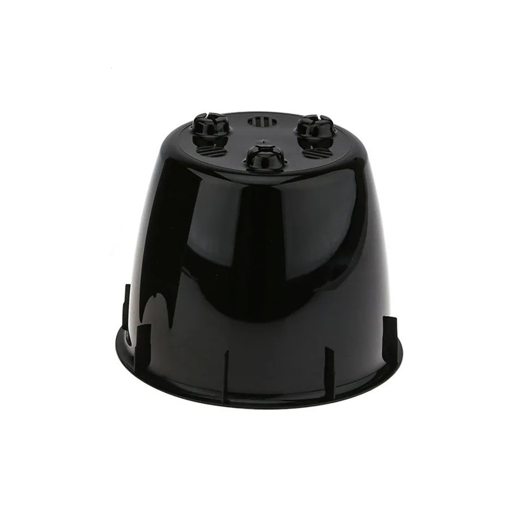 Горшок для цветов Ливингрин Де Коста с вкладкой, пластик, черный, 16х16 см, 2.25 л