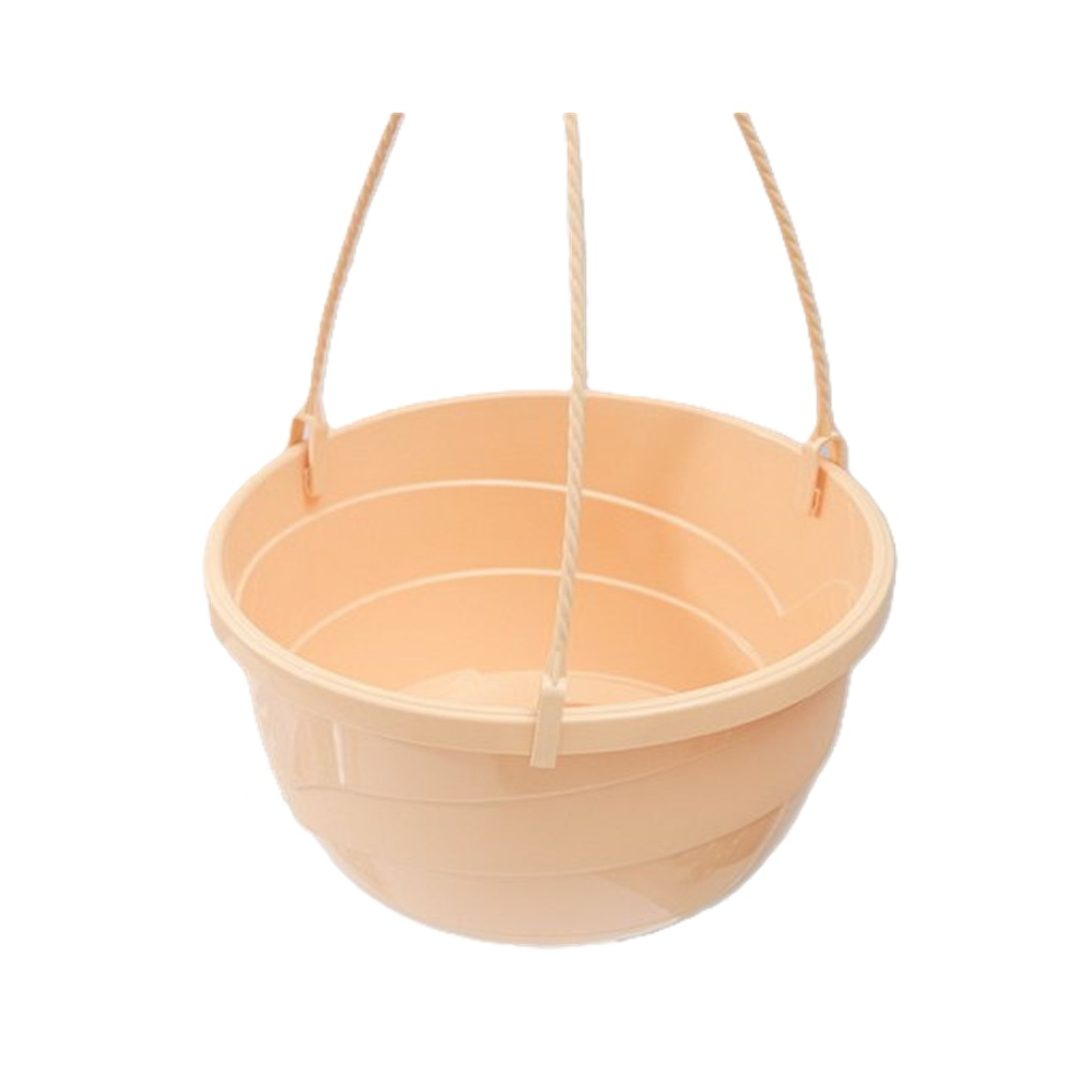 Горшок для цветов Венеция подвесной, пластик, крем, 17х22.5 см, 2.75 л