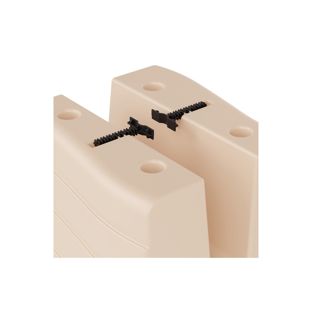 Кашпо для цветов Альтернатива Жемчужина, на перила, бежевое, 295х285х200 мм, М8912