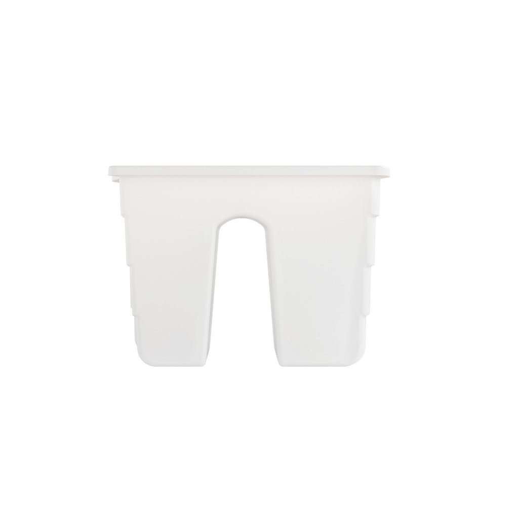 Кашпо для цветов Альтернатива Жемчужина, на перила, белое, 295х285х200 мм, М8913