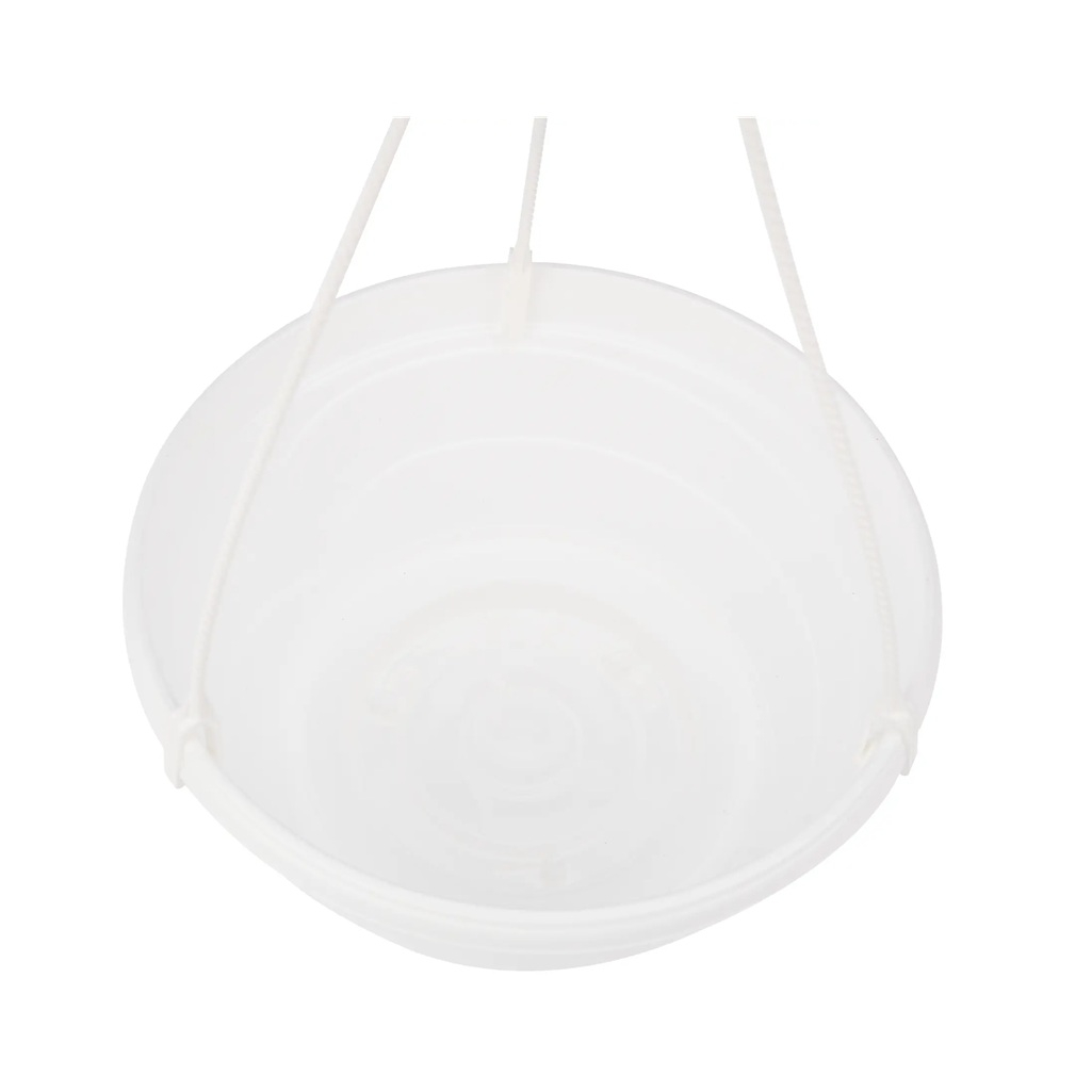 Горшок цветочный подвесной Венеция d 25.5 см, пластик, белый, 4 л