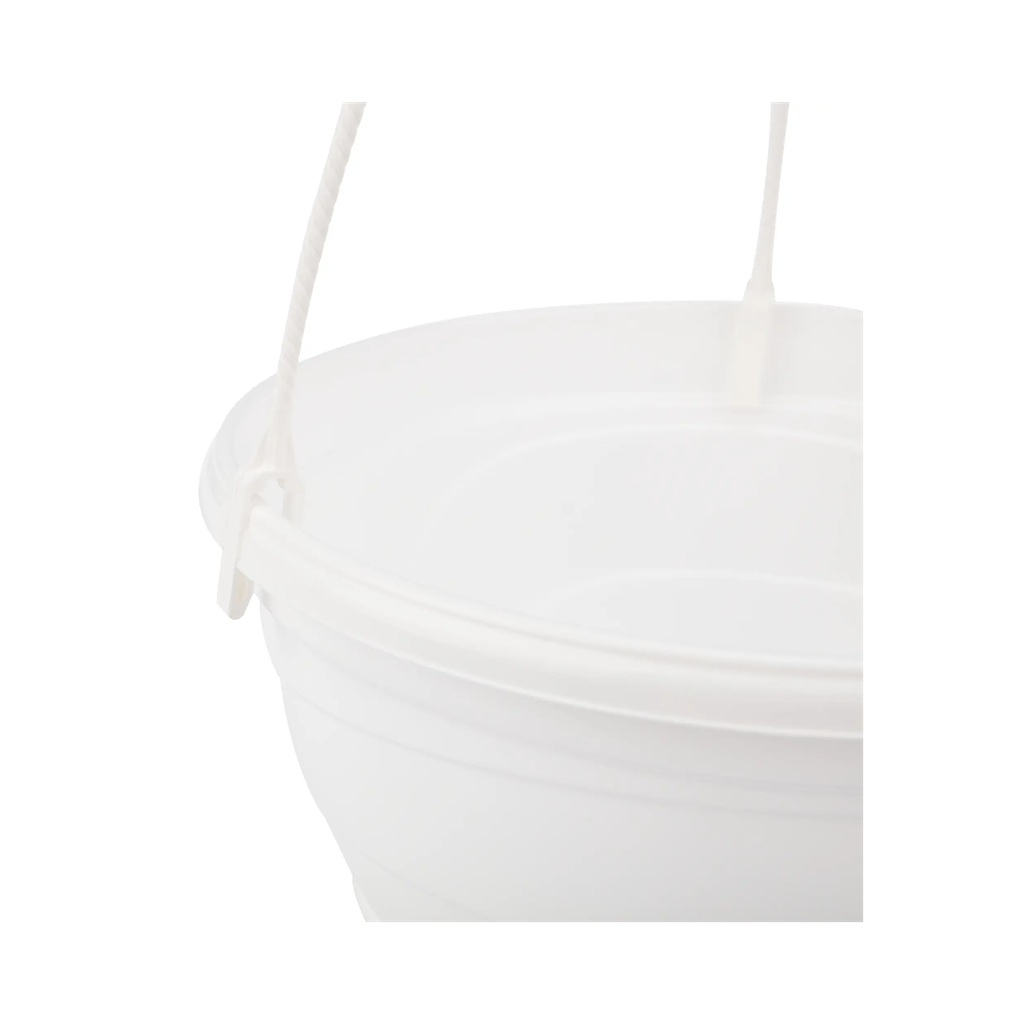 Горшок цветочный подвесной Венеция d 25.5 см, пластик, белый, 4 л