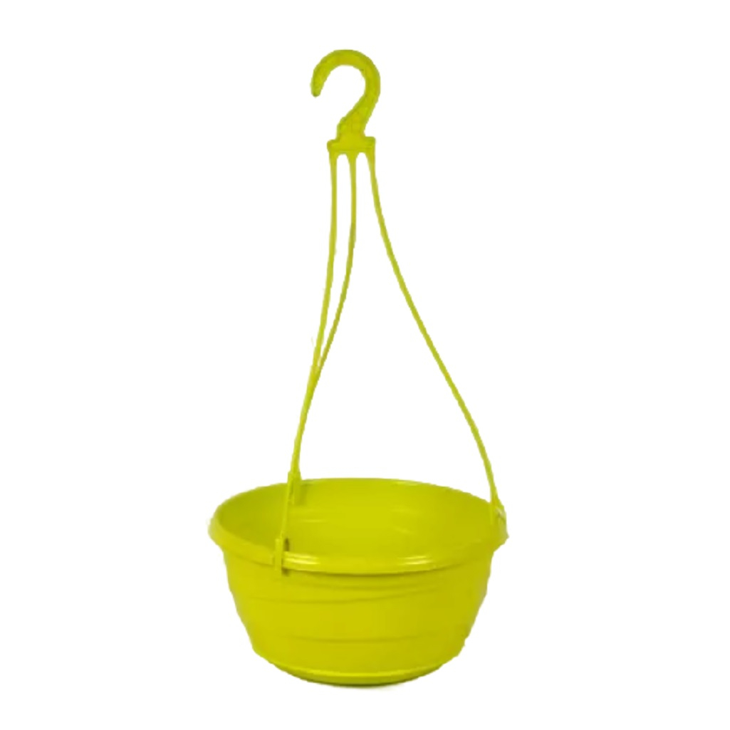 Горшок подвесной Венеция d-255 мм, круглый, фисташковый с поддоном, 4 л