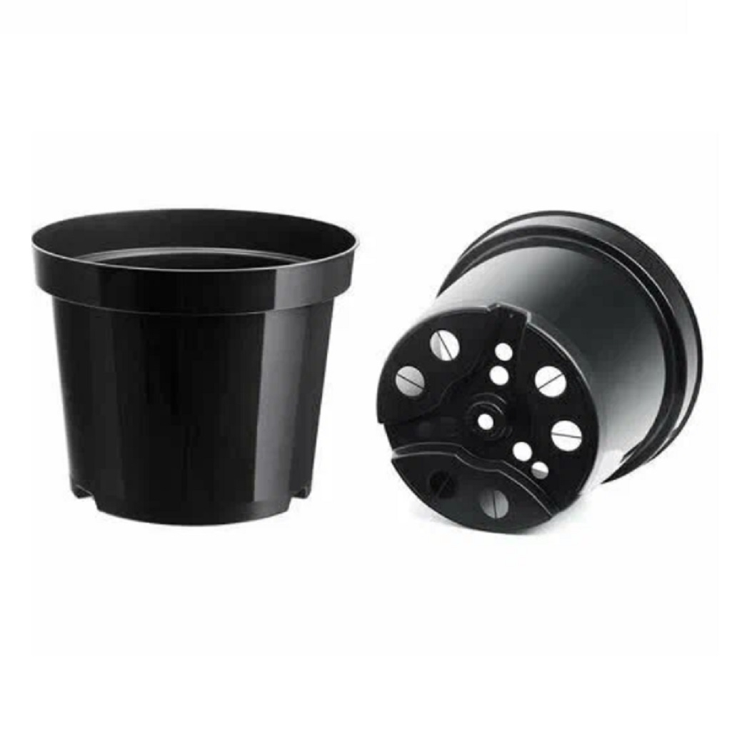 Горшок формованный d-22 см, h-18 см, дренажные отверстия, гладкие стенки, 5 л