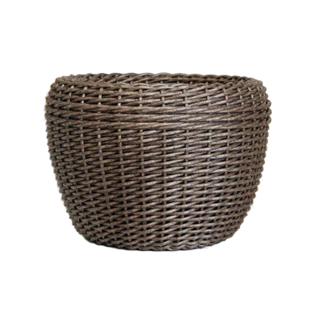 Кашпо из ротанга Цилиндр, устойчивость к влаге, устойчивая конструкция, цвет бронза, 16 л