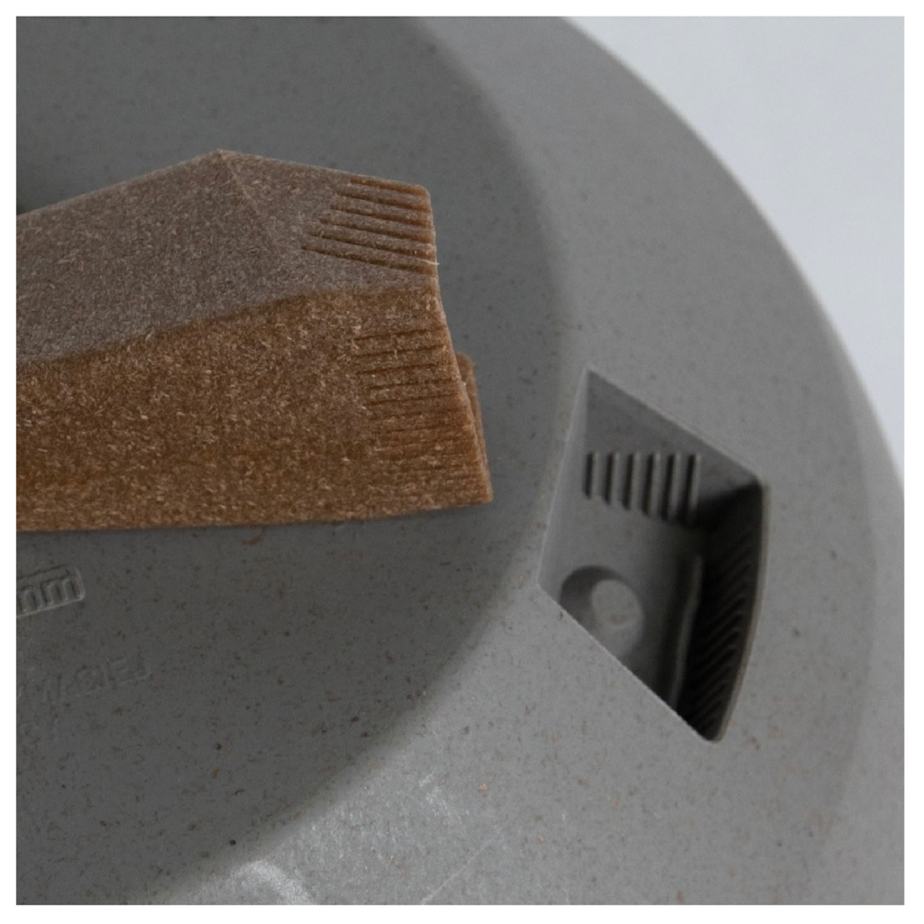 Кашпо Roma Eco recycled beton, на ножках, серый бетон, с поддоном, до 7 кг, 23х29 см, 9,3 л