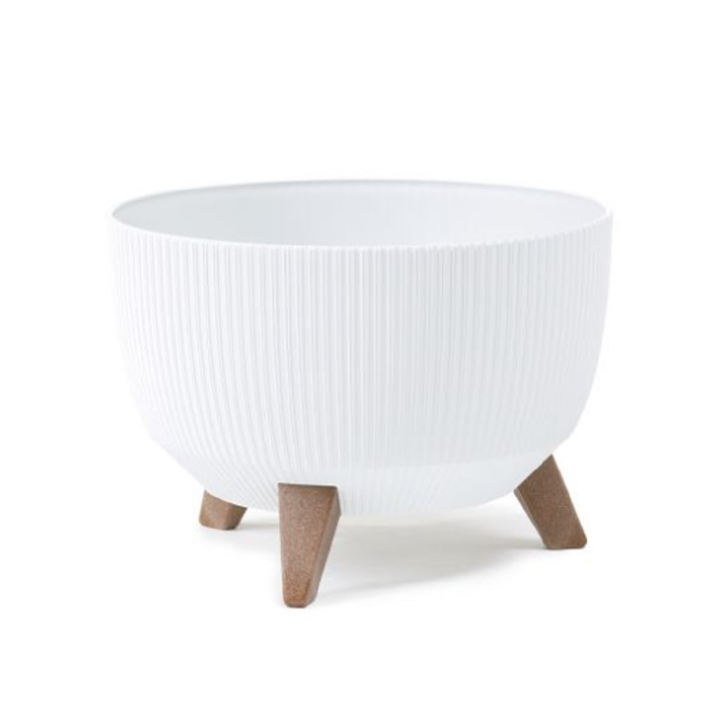 Кашпо Roma Eco Jumper 072405-951 на ножках, с поддоном, до 5 кг, белый 23х29 см, 9.3 л