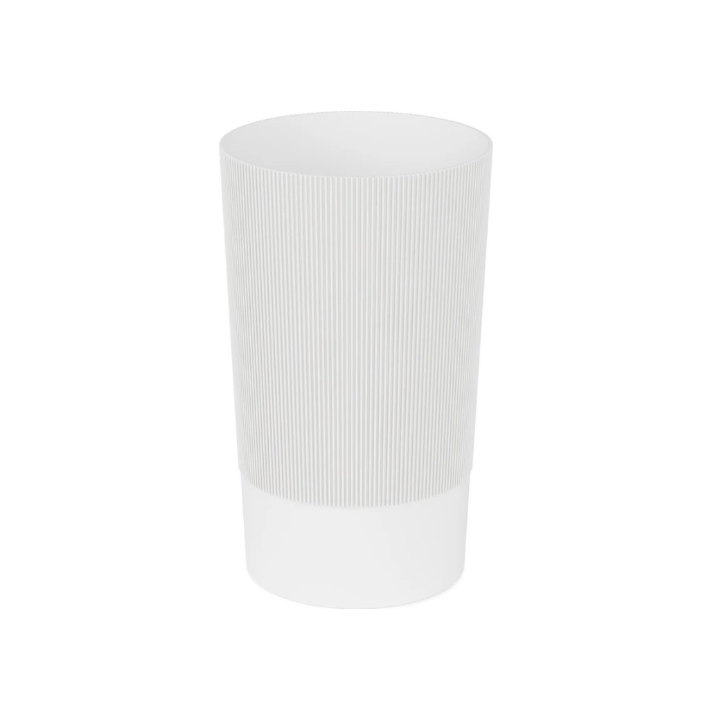 Ваза Альтернатива Версаль, для цветов под срезку, белая, диаметр 150 мм, высота 280 мм