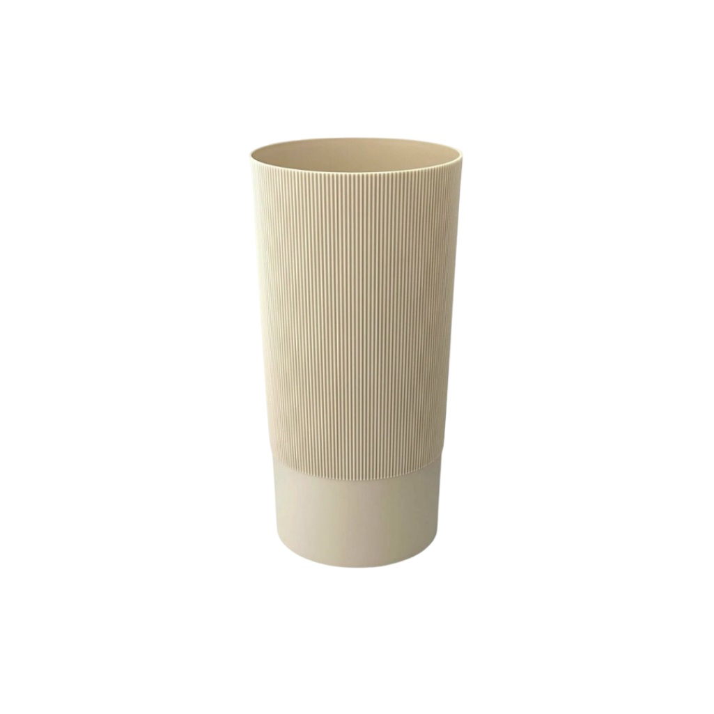 Ваза Альтернатива Версаль, для цветов под срезку, бежевая, диаметр 200 мм, высота 400 мм