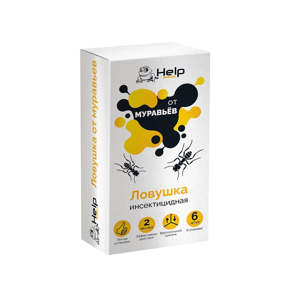 Ловушка инсектицидная от муравьев Help, 6 пластиковых ловушек, 498971