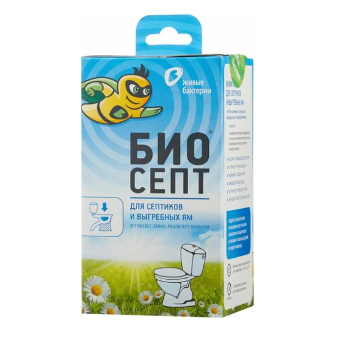 Биоактиватор Живые бактерии Биосепт для септиков и выгребных ям, 12 пакетов 300 г