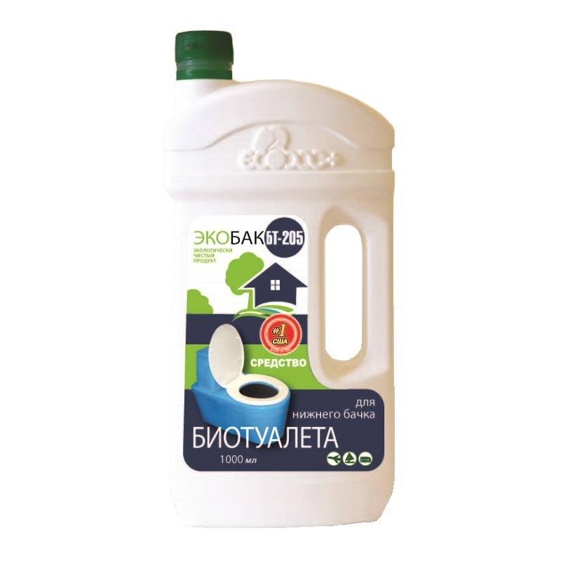 Средство для нижнего бачка биотуалета Экобак БТ-205, 1000 мл