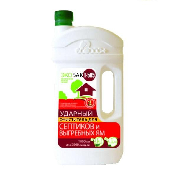 Ударный очиститель Экобак Т-505 для септиков и выгребных ям, 1000 мл