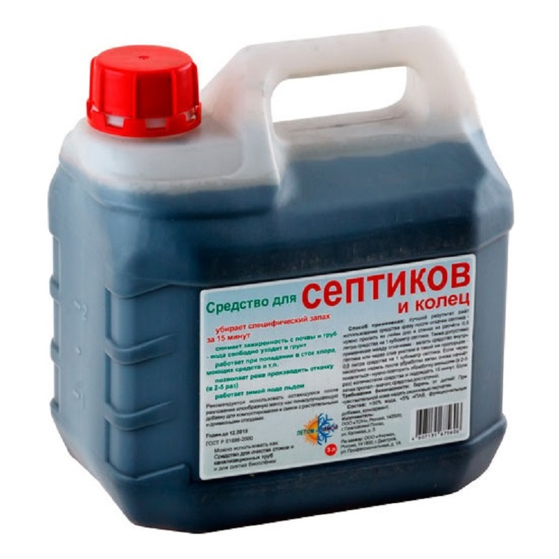 Средство для септиков и колец Летом и Зимой, 3000 мл