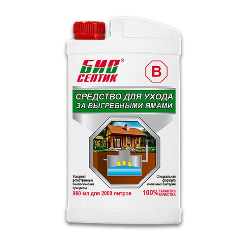 Средство Биосептик B для ухода за выгребными ямами 960 мл