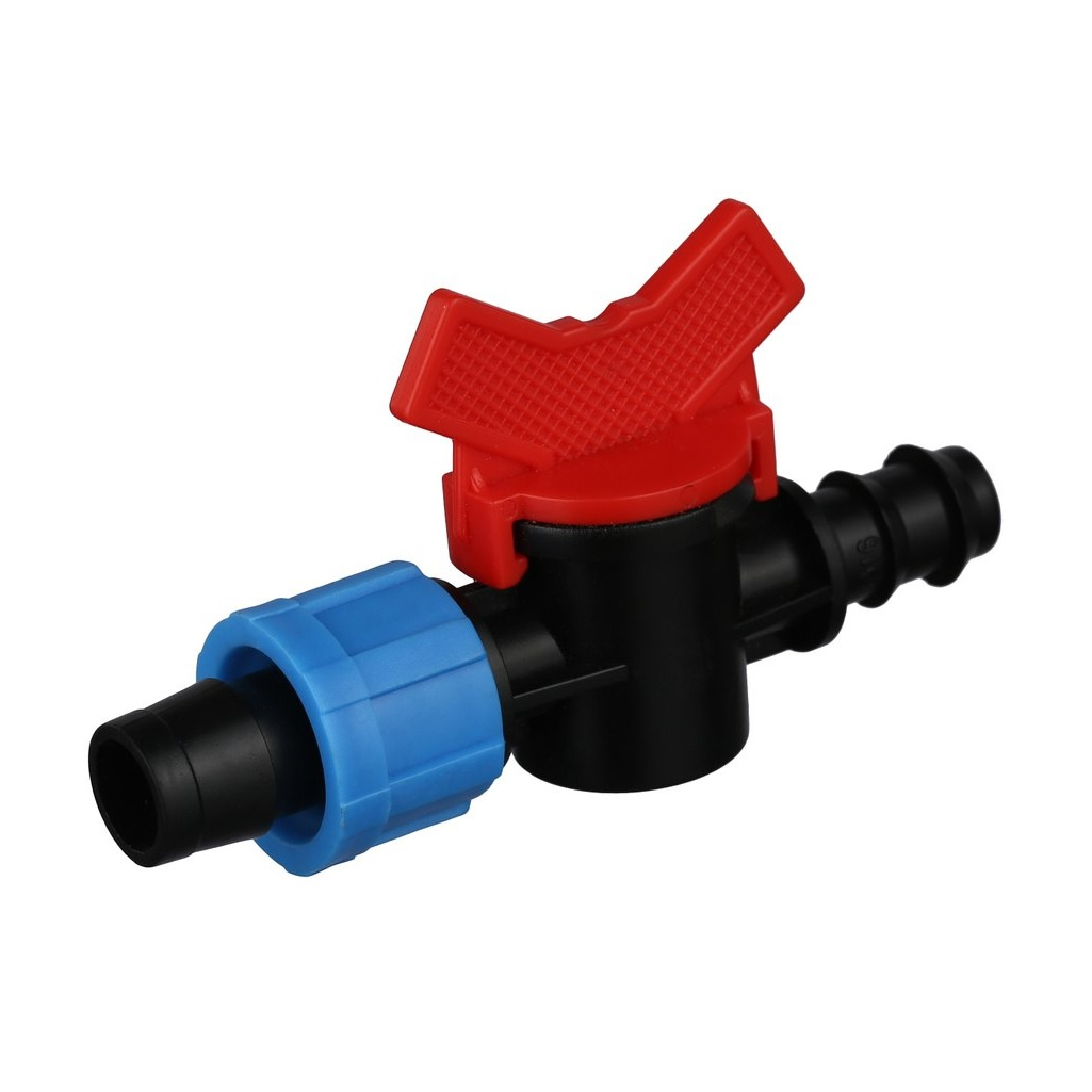 Кран компрессионный КЛ х 16 мм, проходной, пластиковый, 07113