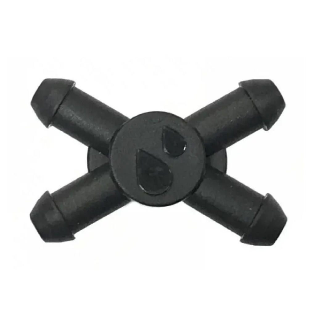 Разветвитель на 4 выхода для капельного полива, 3,5 мм, 10 шт. в наборе, черный