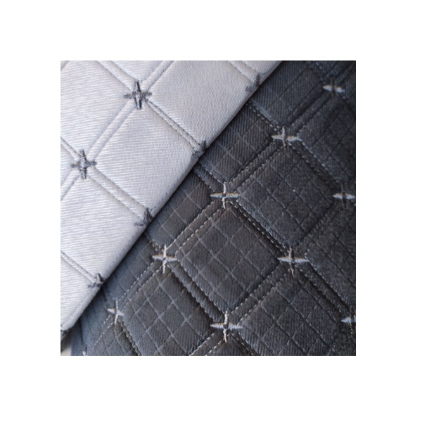 Велюр для обивки мебели Стеганый Ромб Серый ширина 150 см (1915/11 )