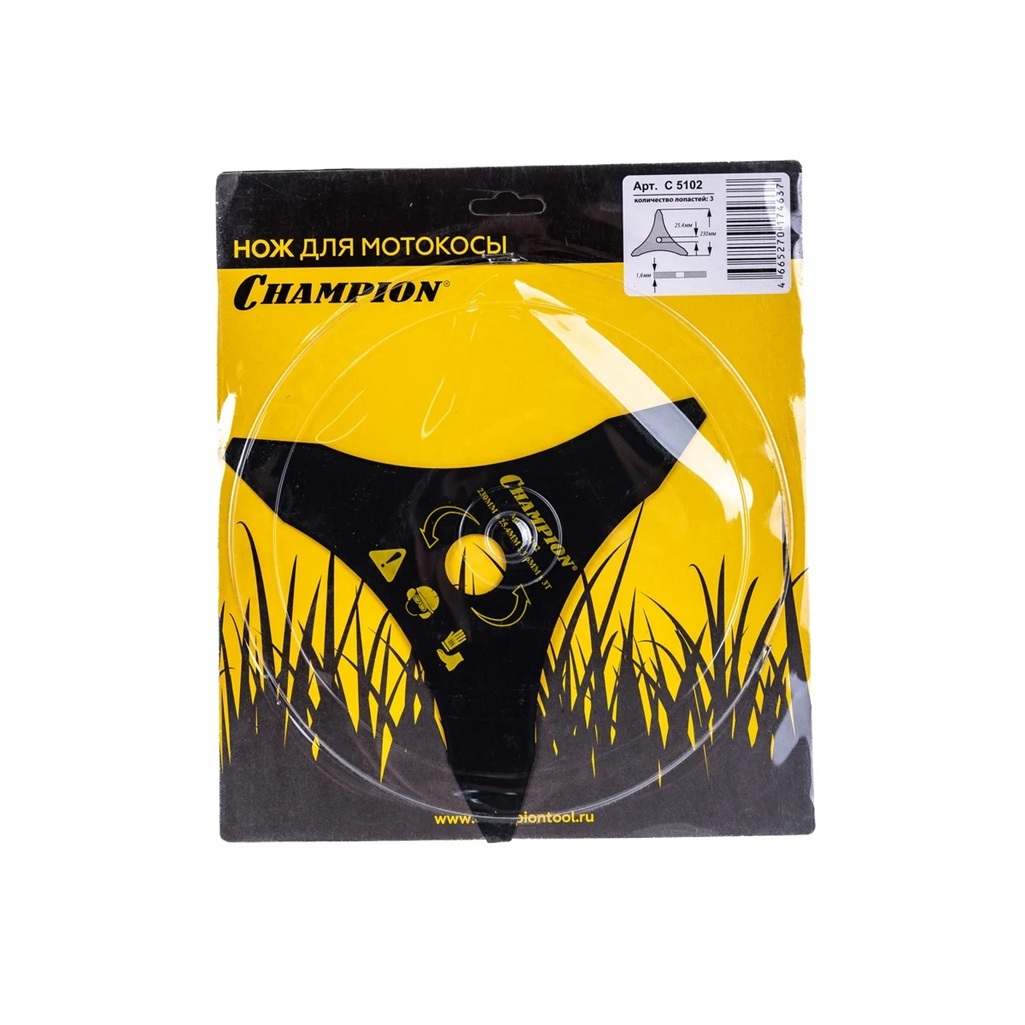 Нож для триммеров Champion С5102 для кошения жесткой, густой сухой травы