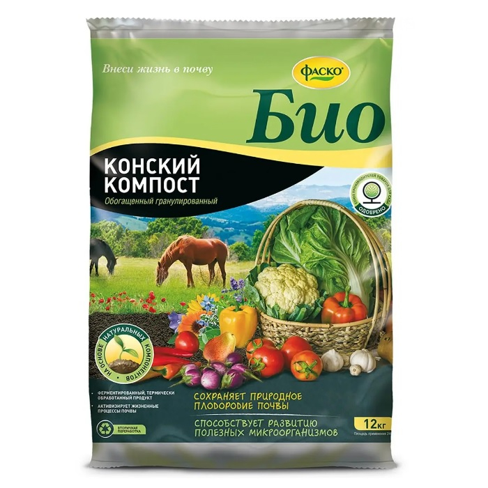 Удобрение Конский Компост ФАСКО Био 12 кг