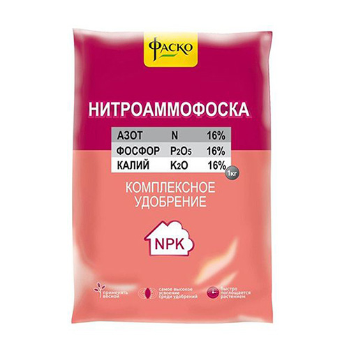 Удобрение ФАСКО Нитроаммофоска, гранулы, для растений, универсальное, 1 кг