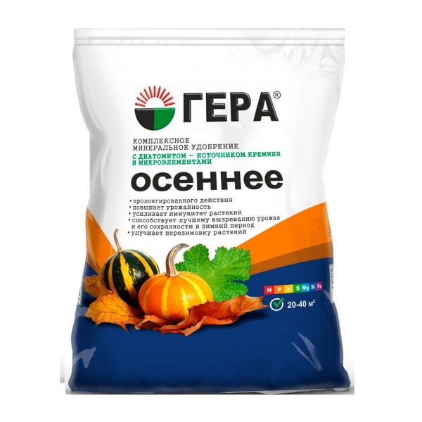Удобрение ГЕРА Осеннее с диатомитом и микроэлементами, 0.9 кг