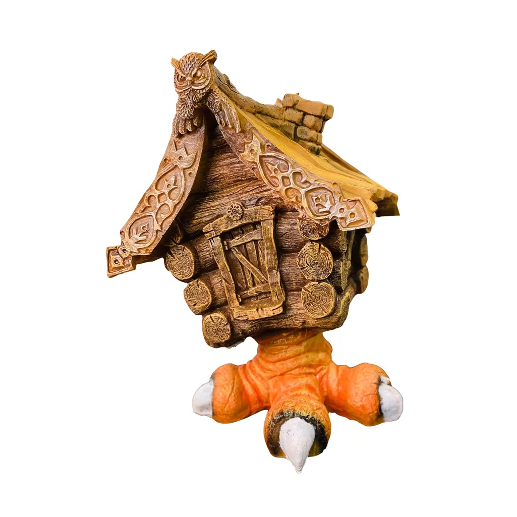 Фигура садовая декоративная Избушка на курьих ножках FG-12674, полистоун