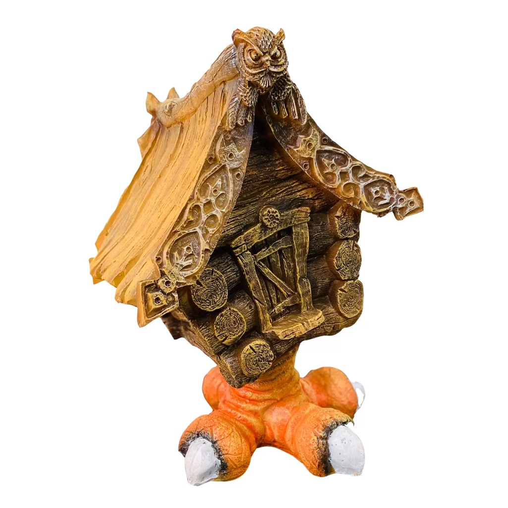 Фигура садовая декоративная Избушка на курьих ножках FG-12674, полистоун