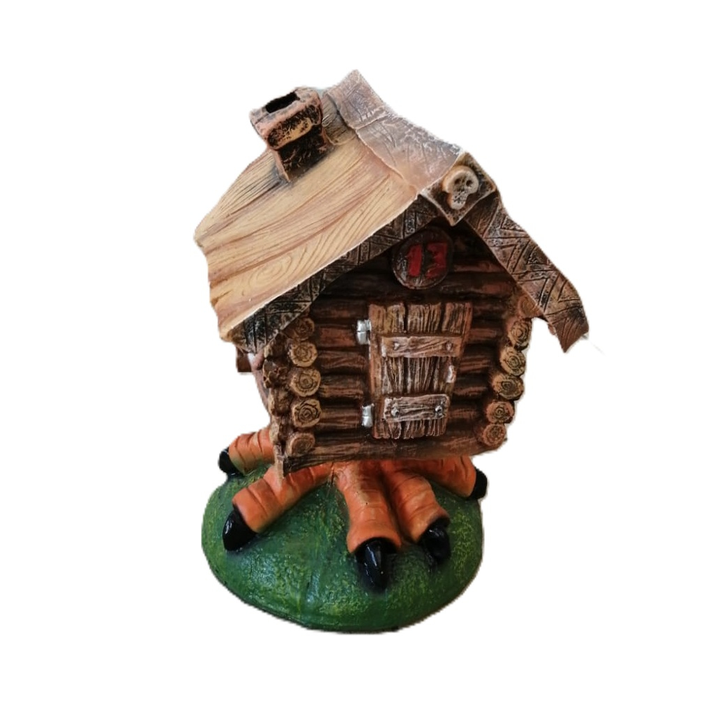 Фигура садовая декоративная Избушка малая FG-131282, полистоун