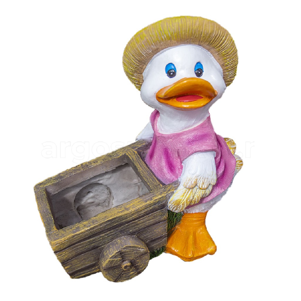 Фигура с цветочным горшком Чудесный сад FP-101.01 Мистер Дак, полирезина