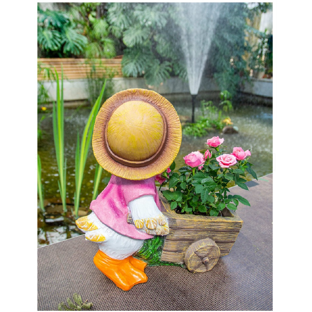 Фигура с цветочным горшком Чудесный сад FP-101.01 Мистер Дак, полирезина